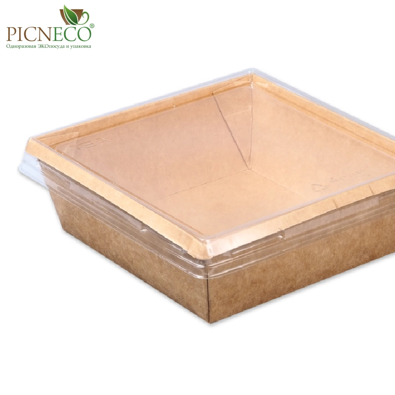 товар Контейнер бумажный 550мл, крафт, серия OneClick, (крышка отдельно) OK055